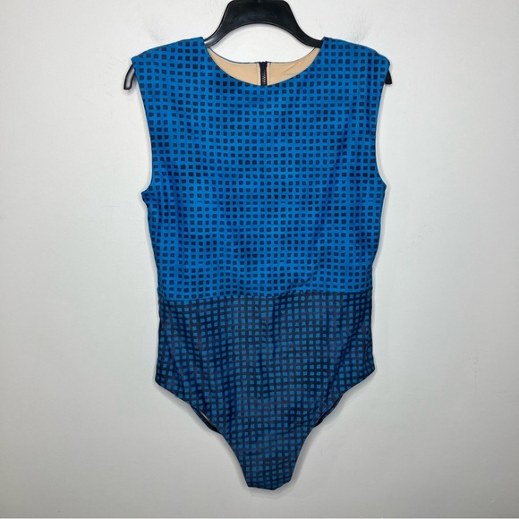 Summersalt x L.L. Bean full coverage one piece swimsuit blue check women size 18 - Picture 2 of 10